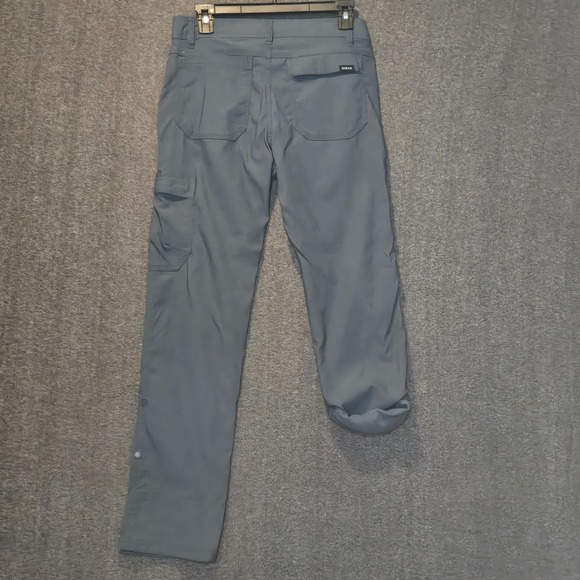 Prana Stretch Zion Pants Mens 28x30 (L29) Outdoor Slim Fit Belted Hiking Blue - Picture 10 of 14
